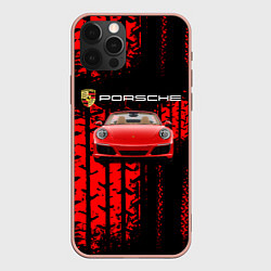 Чехол для iPhone 12 Pro Max Porsche - авто, цвет: 3D-светло-розовый