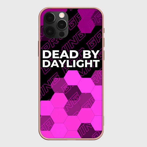 Чехол iPhone 12 Pro Max Dead by Daylight pro gaming: символ сверху / 3D-Светло-розовый – фото 1