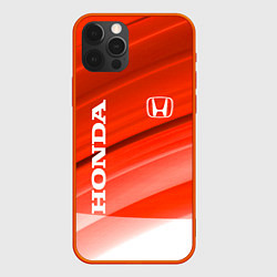 Чехол для iPhone 12 Pro Max Хонда - Красно-белая абстракция, цвет: 3D-красный