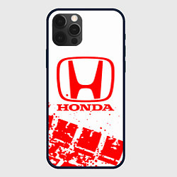 Чехол iPhone 12 Pro Max Honda - красный след шины