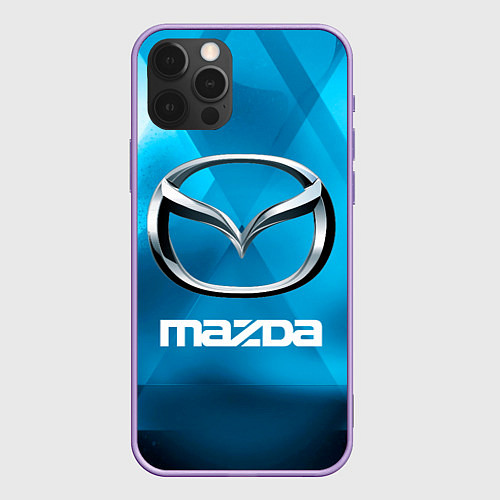 Чехол iPhone 12 Pro Max Mazda - sport - абстракция / 3D-Сиреневый – фото 1