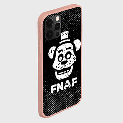 Чехол для iPhone 12 Pro Max FNAF с потертостями на темном фоне, цвет: 3D-светло-розовый — фото 2