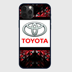 Чехол для iPhone 12 Pro Max Toyota - абстракция - лого, цвет: 3D-черный