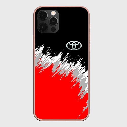 Чехол iPhone 12 Pro Max Тойота камри - краска / 3D-Светло-розовый – фото 1