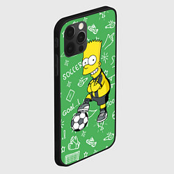 Чехол для iPhone 12 Pro Max Барт Симпсон - крутой футболист!, цвет: 3D-черный — фото 2