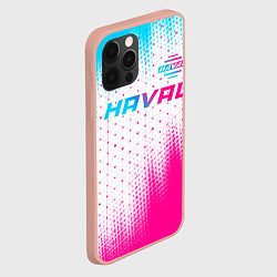 Чехол для iPhone 12 Pro Max Haval neon gradient style: символ сверху, цвет: 3D-светло-розовый — фото 2