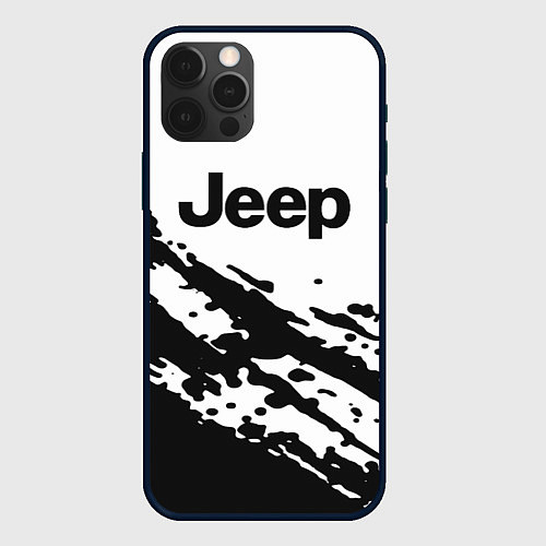 Чехол iPhone 12 Pro Max Jeep - textura / 3D-Черный – фото 1