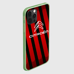 Чехол для iPhone 12 Pro Max Citroёn - полосы, цвет: 3D-салатовый — фото 2