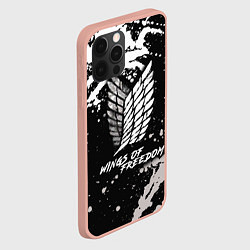 Чехол для iPhone 12 Pro Max Attack on Titan wings of freedom, цвет: 3D-светло-розовый — фото 2