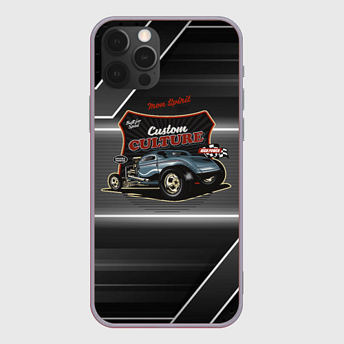 Чехол iPhone 12 Pro Max Custom culture speed / 3D-Серый – фото 1