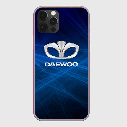 Чехол iPhone 12 Pro Max Daewoo - лучи / 3D-Серый – фото 1