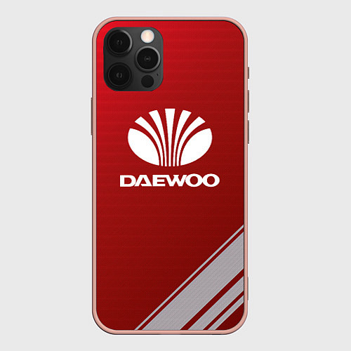 Чехол iPhone 12 Pro Max Daewoo - sport / 3D-Светло-розовый – фото 1