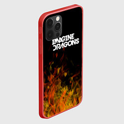 Чехол для iPhone 12 Pro Max Imagine Dragons - пламя, цвет: 3D-красный — фото 2