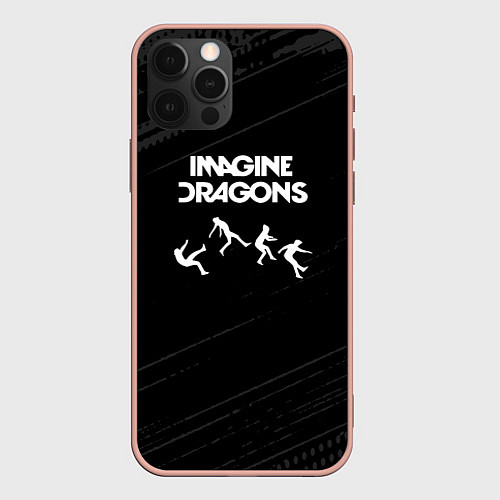Чехол iPhone 12 Pro Max Imagine Dragons - Alternative / 3D-Светло-розовый – фото 1