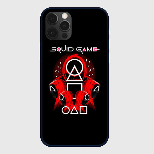 Чехол iPhone 12 Pro Max Игра в кальмара - Squid Game / 3D-Черный – фото 1