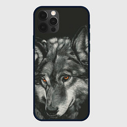 Чехол для iPhone 12 Pro Max Серый мудрый волк, цвет: 3D-черный