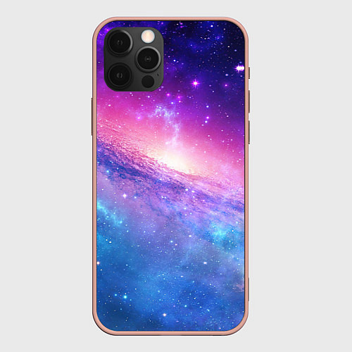 Чехол iPhone 12 Pro Max Космическая воронка / 3D-Светло-розовый – фото 1
