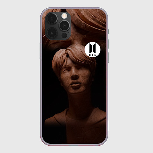 Чехол iPhone 12 Pro Max BTS Jin Concept Sculpt / 3D-Серый – фото 1