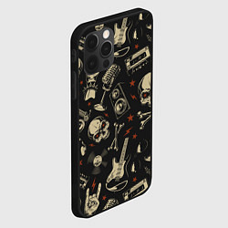 Чехол для iPhone 12 Pro Max Черепа гранж, цвет: 3D-черный — фото 2