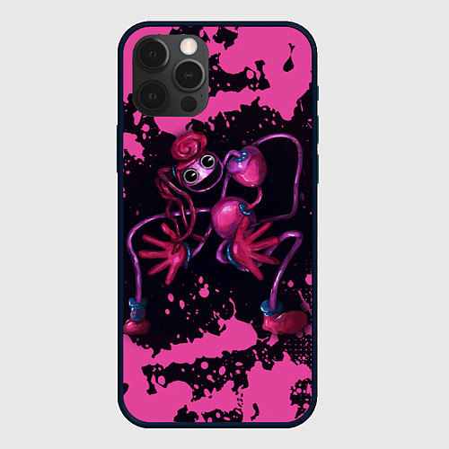 Чехол iPhone 12 Pro Max Poppy Playtime pink - Мамочка длинные ноги / 3D-Черный – фото 1