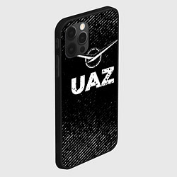 Чехол для iPhone 12 Pro Max UAZ с потертостями на темном фоне, цвет: 3D-черный — фото 2