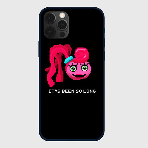 Чехол iPhone 12 Pro Max Мамочка длинные ноги пиксель / 3D-Черный – фото 1