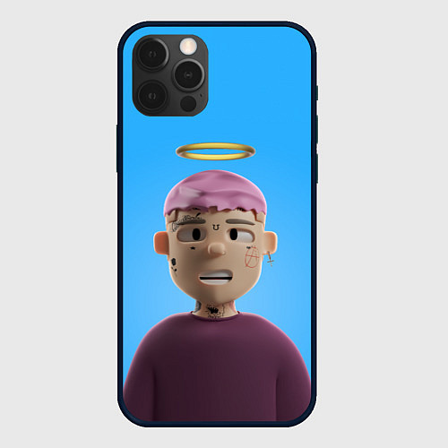 Чехол iPhone 12 Pro Max Lil Peep С Нимбом / 3D-Черный – фото 1