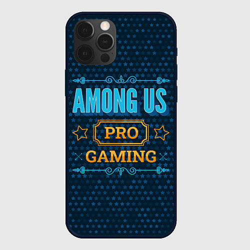 Чехол iPhone 12 Pro Max Игра Among Us: pro gaming / 3D-Черный – фото 1