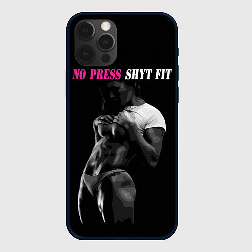 Чехол iPhone 12 Pro Max NO PRESS SHYT FIT / 3D-Черный – фото 1