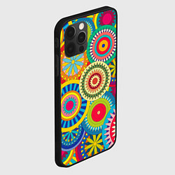 Чехол для iPhone 12 Pro Max Мандала-Цветы, цвет: 3D-черный — фото 2