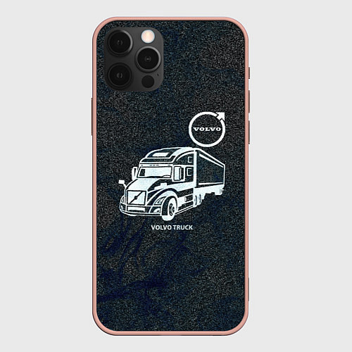 Чехол iPhone 12 Pro Max Вольво грузовик / 3D-Светло-розовый – фото 1