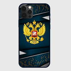 Чехол для iPhone 12 Pro Max Russia - dark abstract, цвет: 3D-черный
