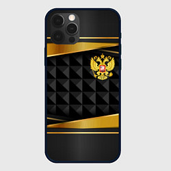 Чехол iPhone 12 Pro Max Gold & black - Russia