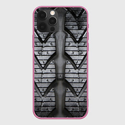 Чехол для iPhone 12 Pro Max Протектор автомобильного колеса, цвет: 3D-малиновый