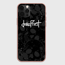 Чехол iPhone 12 Pro Max Judas Priest - краска черепа