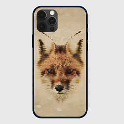 Чехол для iPhone 12 Pro Max Полигональная голова лисы, цвет: 3D-черный