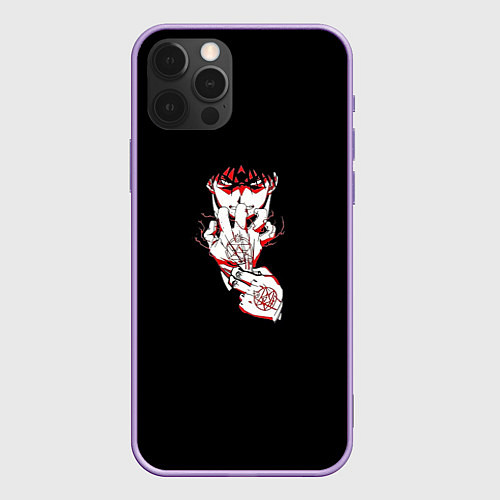 Чехол iPhone 12 Pro Max Рой Мустанг Стальной алхимик / 3D-Сиреневый – фото 1