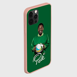 Чехол для iPhone 12 Pro Max Пеле PELE легенда футбола, цвет: 3D-светло-розовый — фото 2