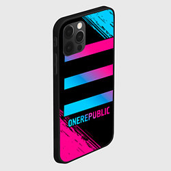 Чехол для iPhone 12 Pro Max OneRepublic - neon gradient, цвет: 3D-черный — фото 2