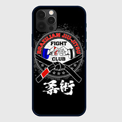 Чехол iPhone 12 Pro Max Jiujitsu brazilian splashes logo