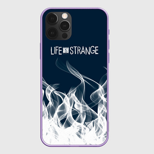 Чехол iPhone 12 Pro Max Life is Strange огонь / 3D-Сиреневый – фото 1