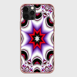 Чехол для iPhone 12 Pro Max Грубый фрактальный узор, цвет: 3D-светло-розовый