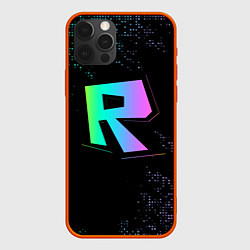 Чехол iPhone 12 Pro Max Roblox logo neon