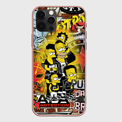 Чехол iPhone 12 Pro Max Simpsons & Punks not dead! Motto!