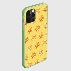 Чехол для iPhone 12 Pro Max Апельсин Паттерн - Желтая версия, цвет: 3D-салатовый — фото 2