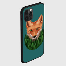 Чехол для iPhone 12 Pro Max Рыжая лиса в лесу, цвет: 3D-черный — фото 2
