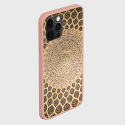 Чехол для iPhone 12 Pro Max Мандала с арабской темой, цвет: 3D-светло-розовый — фото 2