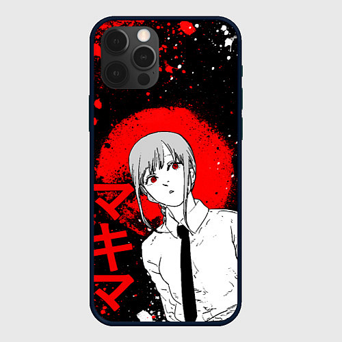 Чехол iPhone 12 Pro Max Человек-бензопила - манга - Макима / 3D-Черный – фото 1