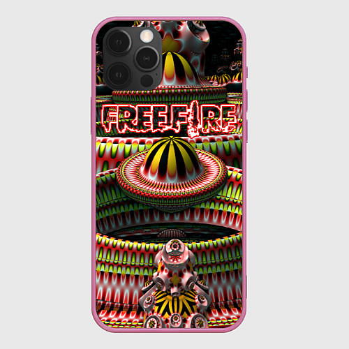 Чехол iPhone 12 Pro Max Всемирно известная Королевская Битва / 3D-Малиновый – фото 1