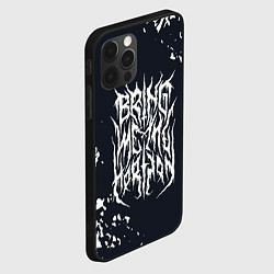 Чехол для iPhone 12 Pro Max Bring Me the Horizon краска, цвет: 3D-черный — фото 2